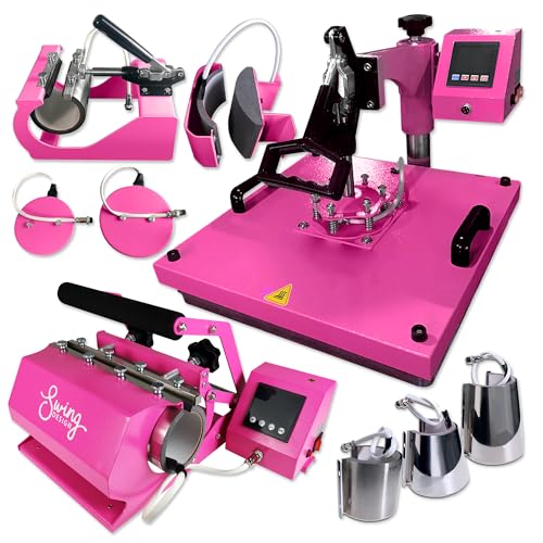 Brother SP-1 Dye-Sublimation Printer Bundle with 8-in-1 Swing Away Press, Mug & Cup Heat Press, Full Ink Set, 310 Sublimation Transfer Sheets, Sublimation Blanks, Tape and More Brother