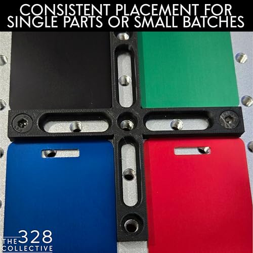 Laser Engraver Fence Kit for Galvo Lasers – 8 Piece Fixture & Guide Set with 6mm Bolts, Fits 25mm Pattern Tables Generic