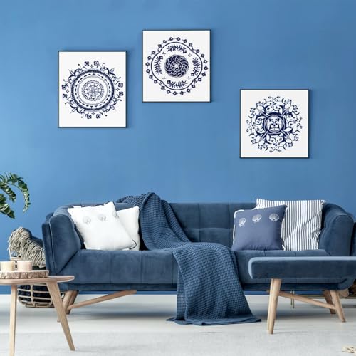 LOADSFUN 5 Pieces Embroidery Kit for Beginners, Cross Stitch Kits with Stamped Patterns,Hoop,Threads,Needle Threader Needlepoint Kits Crafts for Adults Step by Step Instructions Video