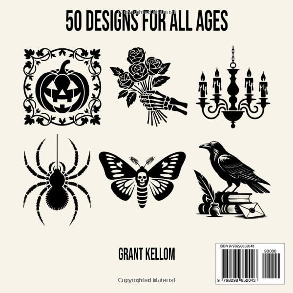 Monochrome Gothic One Pen Coloring Book: Cameos, Relics and Night Creatures for Stress Relief and Relaxation (Monochrome One Pen Coloring Books) Majosta