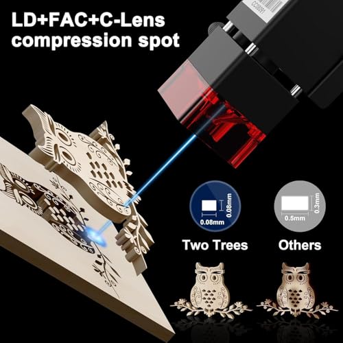 Twotrees TTS-10 Pro Laser Engraver,10000mW High Precision Laser Engraving Machine,Laser Cutter,30000mm/min Speed,0.069mm Laser Spot Engraver Machine for DIY,Wood,Metal,Acrylic,Glass,Stainless Steel Twotrees