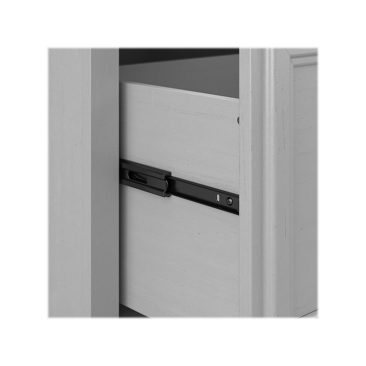 kathy ireland Home by Bush Furniture Woodland Small Shoe Bench with Drawer, 24", Cape Cod Gray (WDS124CG-03) Bush Business Furniture