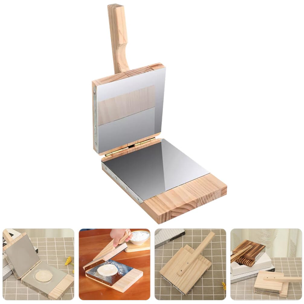Kichvoe Tortilla Press Wooden Mexican Tortillera Presser Dumpling Skin Maker Pastry Dough Presser Tool for Homemade Tortilla Roti Chapati Taco Pataconera Kichvoe