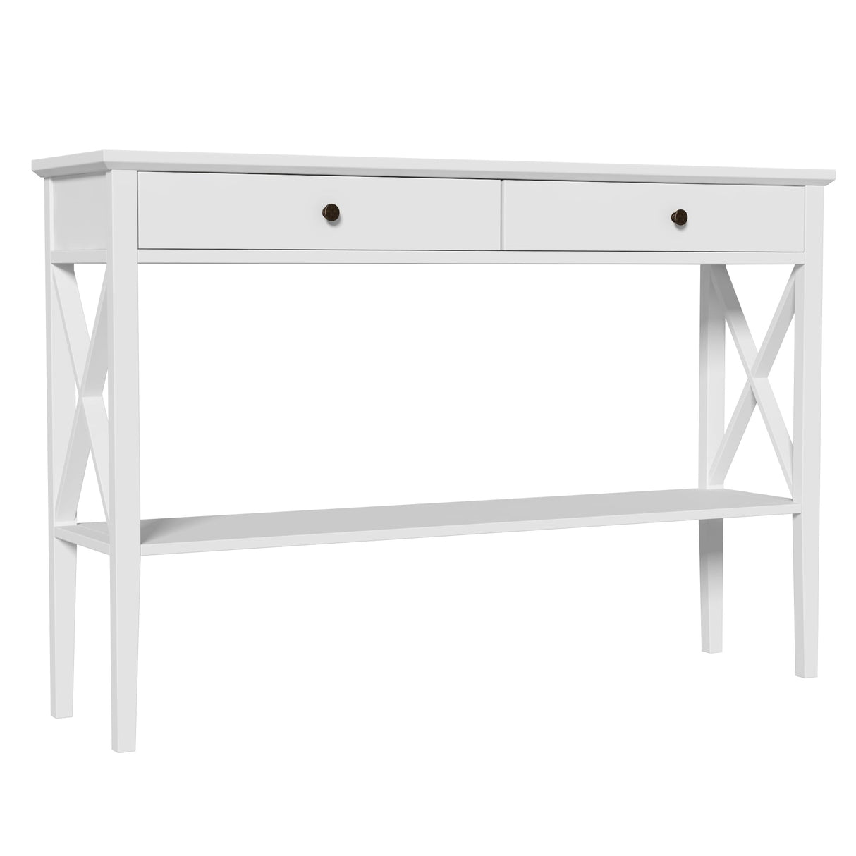 ChooChoo 47" Console Table with Drawers, Narrow Wood Accent Sofa Table Entryway Table with Storage Shelf for Entryway, Front Hall, Hallway, Living ChooChoo