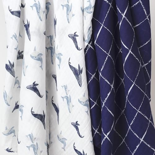 Gerber Baby Unisex 2-Pack Muslin Blanket, Coastal Calm, One Size Gerber