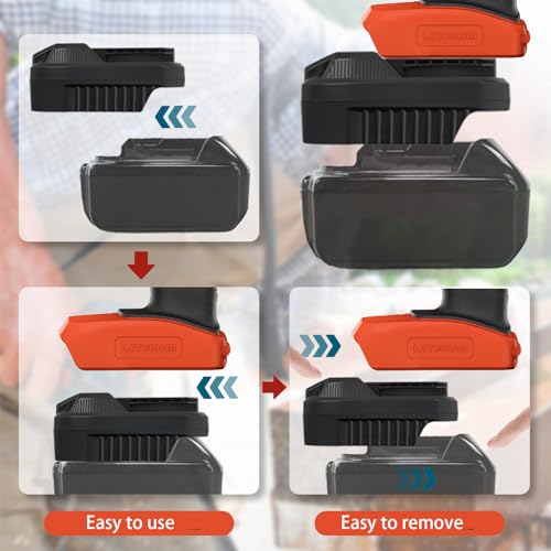 Battery Adapter for makita 18V Lithium Battery Convert to for Black+Decker 20V LBXR2020 LBX20 LBXR20 Battery Use for Black+Decker 20V Cordless Power Tool (Adapter only) UNIKI