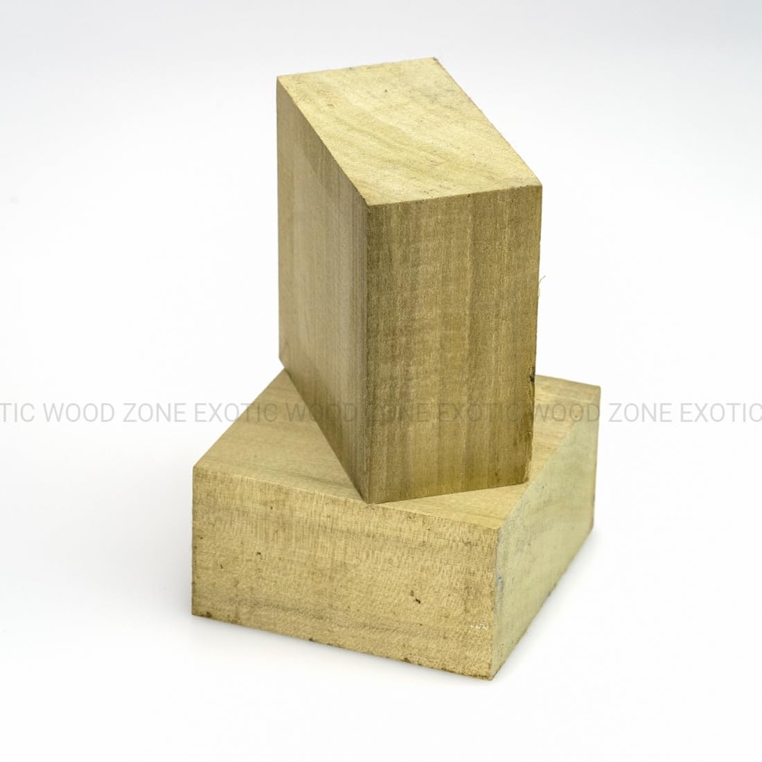 Exotic Wood Zone's Yellow Poplar Bowl Blanks | Turning Wood Blanks | Turning Wood for Lathe Craftsmanship (2, 4" x 4" x 2") Exotic Wood Zone