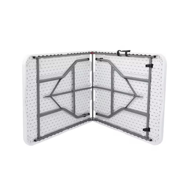 6ft Heavy Duty Folding Table with Handle Portable Plastic Foldable Table for Indoor/Outdoor Events, Camping, Parties, and More – Sturdy Steel Legs, Compact & Easy to Store Generic