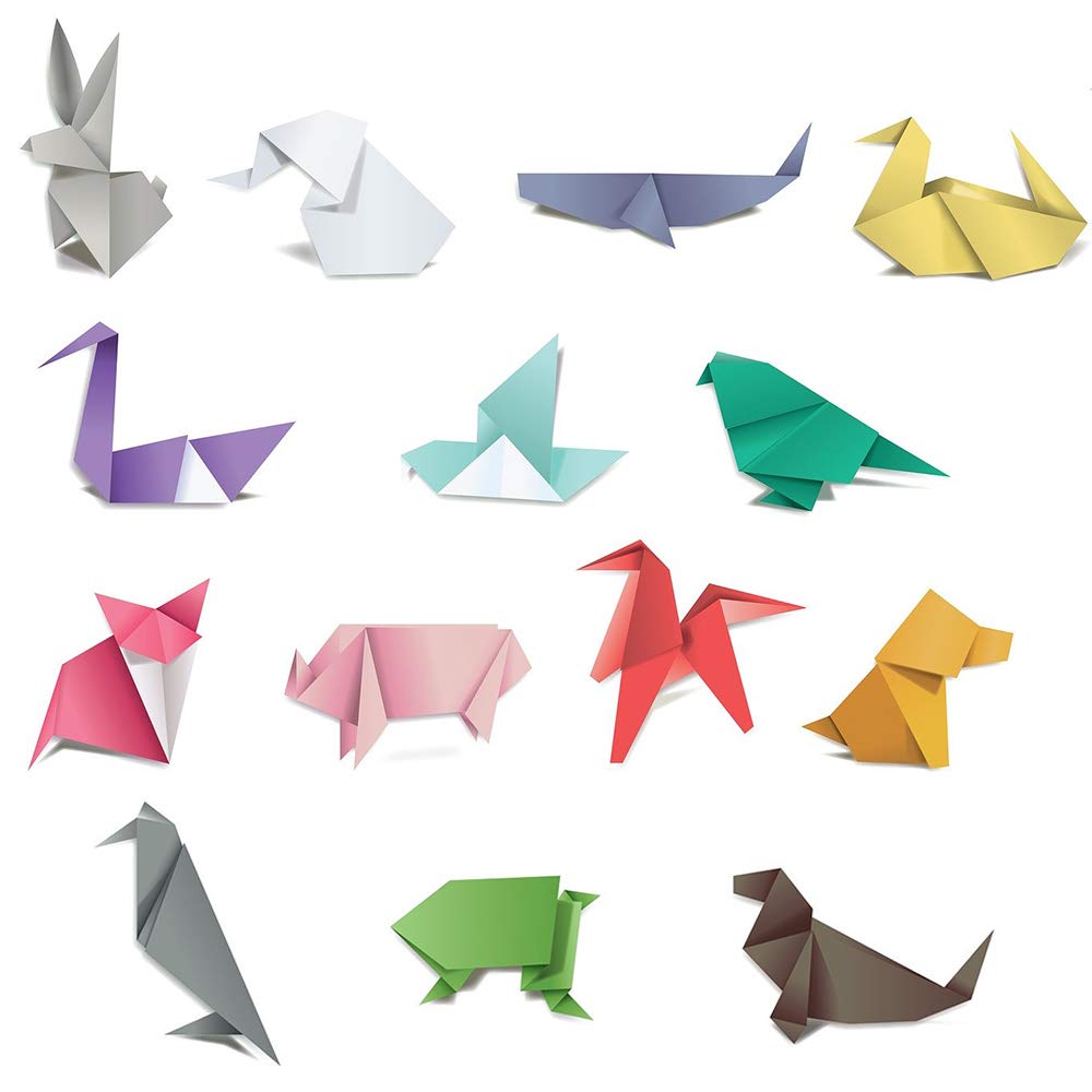 Opret Origami Paper Large, 100 Sheets 20x20cm / 8 inch Large Origami Paper 50 Vivid Colors Single Sided for Arts and Crafts Projects Opret