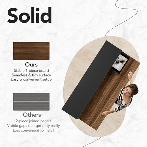 HUANUO Standing Desk with Drawers and File Cabinet, 47 Inch Electric Height Adjustable Desk with Storage, Ergonomic Stand Up Table with Monitor Stand, Black Walnut HUANUO