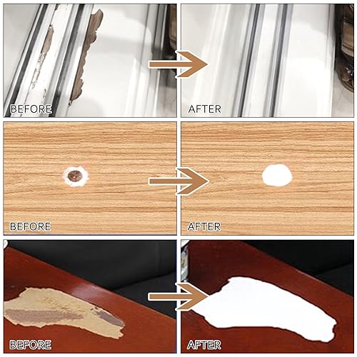 DEWEL Wood Putty, White Wood Filler, New Upgrade Wood Putty Filler Paintable, Stainable, Sandable, Wood Furniture Repair Kit Quickly Restore Wood DEWEL