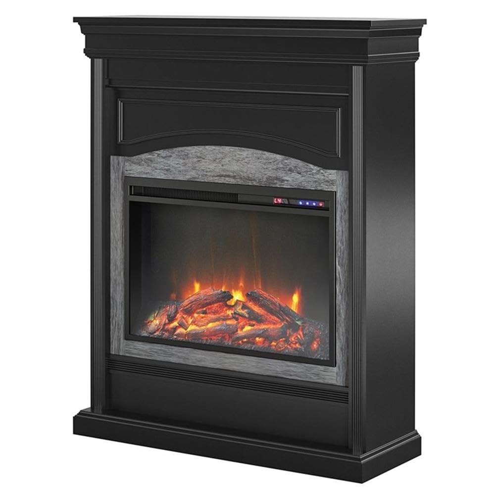 Ameriwood Home Lamont Electric Fireplace, Black Ameriwood Home