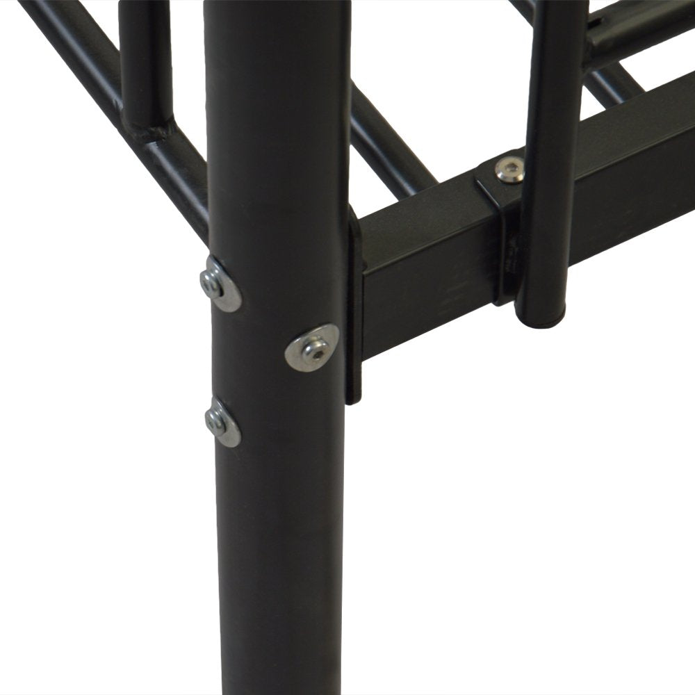 AEMSOFK Bunk Bed Twin Over Twin, Metal Bunk Bed Frame, Metal Bunkbeds with Built-in Ladder, High Guardrail and Metal Slats, No Box Spring Needed, Space Saving, Noise Free (Black) AEMSOFK