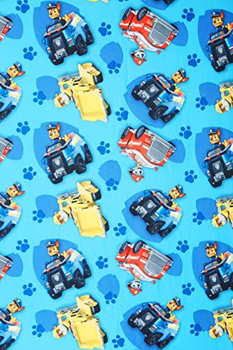 Paw Patrol Calling All Pups 4 Piece Toddler Bedding Set – Includes Comforter, Sheet Set – Fitted + Top Sheet + Reversible Pillowcase for Boys Bed, Blue Paw Patrol