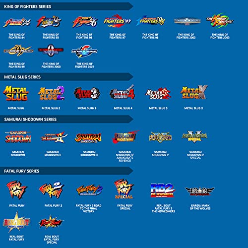 NEOGEO MVSX Arcade and Base with 50 Pre-Loaded SNK Retro Games, 17" Screen Home Entertainment Arcade UNICO