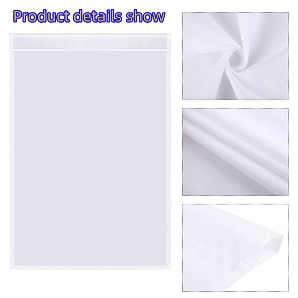 Blank Sublimation Garden Flag 12" x 18" DIY Lawn Flags Polyester Outdoor Single-sided Flag with Free Anti-Wind Clip and Stopper Yard Flag for Garden Or Yard Decoration( 10 Pack) XZJMY