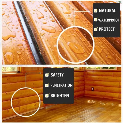 OAIEGSD 32 OZ Pure Tung Oil for Wood Finishing with Wood Brush, Waterproof Wood Sealer Indoor and Outdoor, 100% Pure Natural Tung Oil for Unfinished OAIEGSD