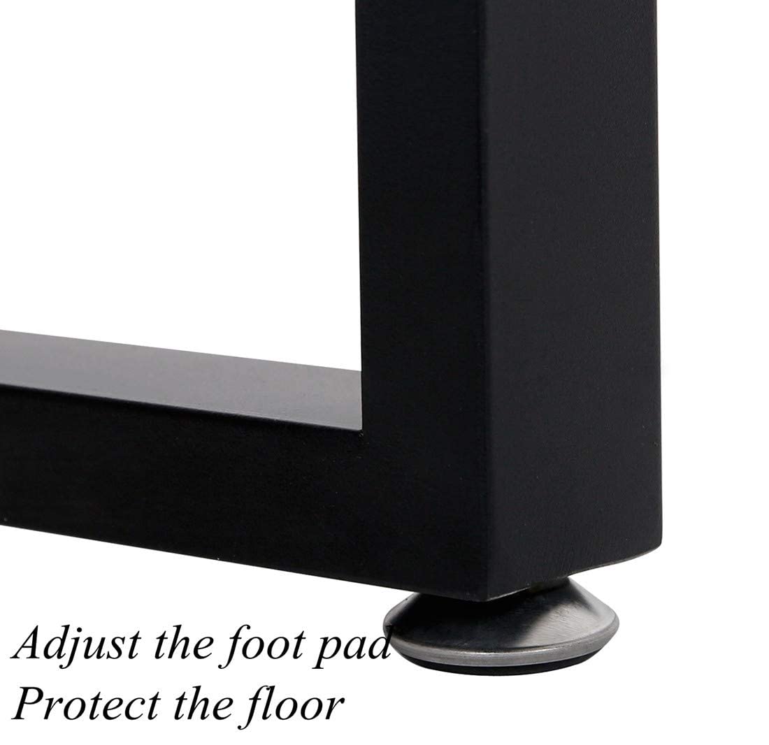 Metal Table Legs 28 Inch 24’’Wide Desk Legs Industrial Table Legs,Metal Legs for Desk,Black Table Legs,DIY Iron Legs(2Pcs) DR.IRON