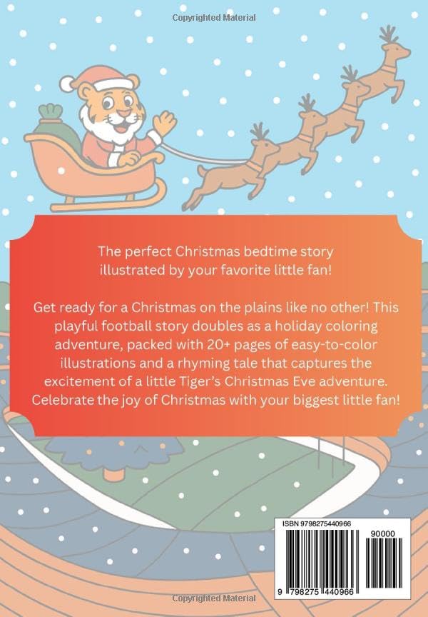 The Mighty Tigers: Christmas on the Plains: Christmas Coloring Book WoodArtSupply