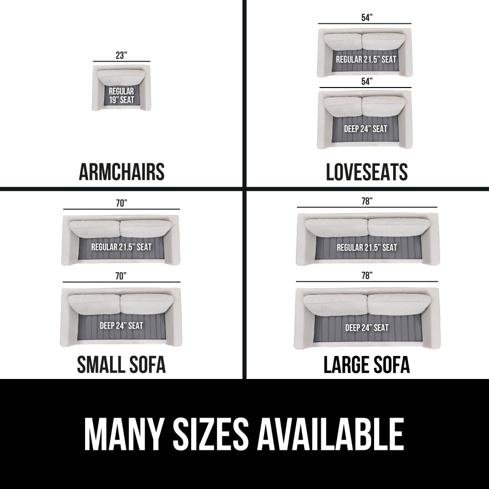 GORILLA GRIP Heavy Duty Couch Cushion Support Board to Fix Sagging Sofas, 21.5 x 78 Oversized Sofa, Thick Plywood Boards Add Strong Seat Supports, Stay in Place Replacement Stuffing Under Couches Grey GORILLA GRIP