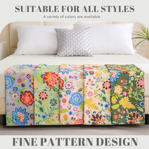 Bedlifes Full Sheet Set Ultra Soft, Breathable, Silky Flower Deep Pocket 100% Microfiber Bedding, 4 Piece Full Size with Floral Sage Green Bedlifes
