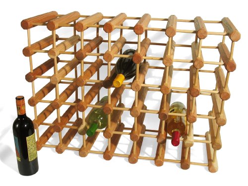J.K. Adams Ash Wood Modular Stackable Wine Rack Storage Holder with Natural pins, 40 Bottle J.K. Adams