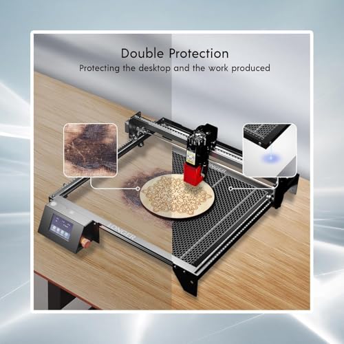 Longer RAY5 20W Laser Engraver with Air Pump,440mm*440mm Honeycomb, Y-axis Rotary Roller 360° Rotation with Bracket,8Pcs Laser Engraver Raiser Laser,DIY Engraver Tool for Metal/Glass/Wood QFLONGER