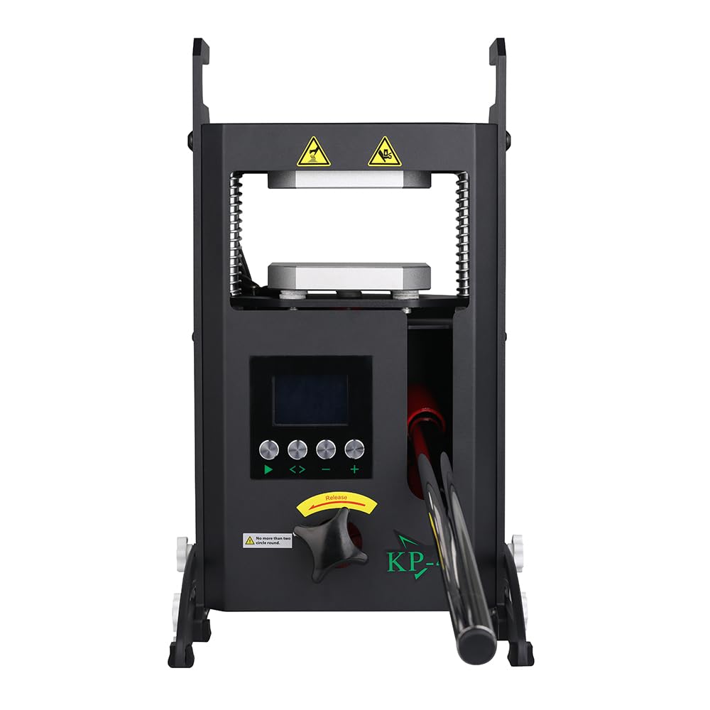 4T Hydraulic Heat Press Machine with Dual Heating Plates 4x4 Inches and Precise Digital Temperature Control LCD Screen for Homeuse Portable Manual Heat Pressing Machine YFTOHI