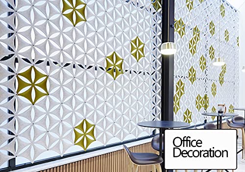 OSHIYINN White 3D Flower Venus 14"x12" Hanging Room Divider Panel Felt Fiber Surface High Density Polyester Fiber Board Cut Room Partition Home Decoratio(12 Pcs) OSHIYINN