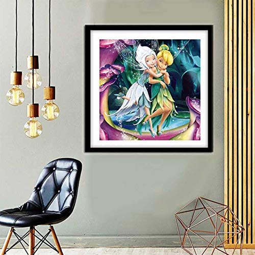 DIY 5D Diamond Art by Number Kits, Tinker Bell Fairy Angel Pretty Fairies Round Full Drill Acrylic Embroidery Cross Stitch Arts Craft Supply for Home Wall Decor Adults 11.8x11.8 inches Better Selection
