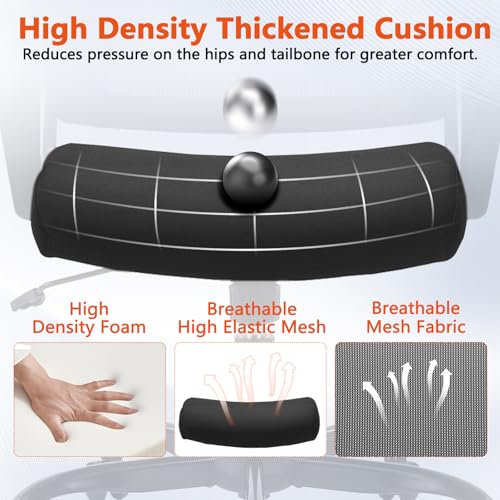 CLATINA Ergonomic Rolling Mesh Desk Chair with Executive Lumbar Support and Adjustable Swivel Design for Home Office Computer Black 8 Pack CLATINA
