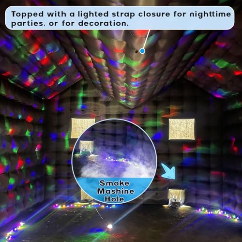23x16.5x12 FT Inflatable Nightclub,Large Black Inflatable Club Party Tent for Adults with Blower,Inflatable Night Club for Event Party Exhibition Wedding Business Yiersanwin