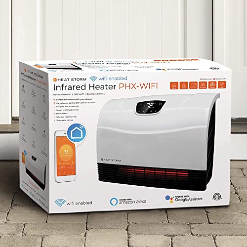 Heat Storm HS-1500-PHX-WIFI Infrared Heater, Wifi Wall Mounted Heat Storm