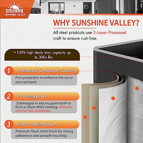 SUNSHINE VALLEY 9 Piece Wicker Patio Dining Sets, Outdoor Dining Sets for 8, 1 Expandable Metal Dining Table & 8 Patio Dining Chairs with Cushion All Weather Outdoor Table and Chair Sets for Backyard SUNSHINE VALLEY