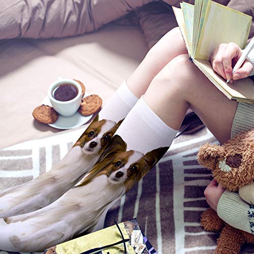 Geyoga 15 Pairs Blank White Sublimation Socks Polyester Printable Knee Athletic Socks Full Sublimation Sock Bulk For Adult Mens Womens Unisex DIY Geyoga