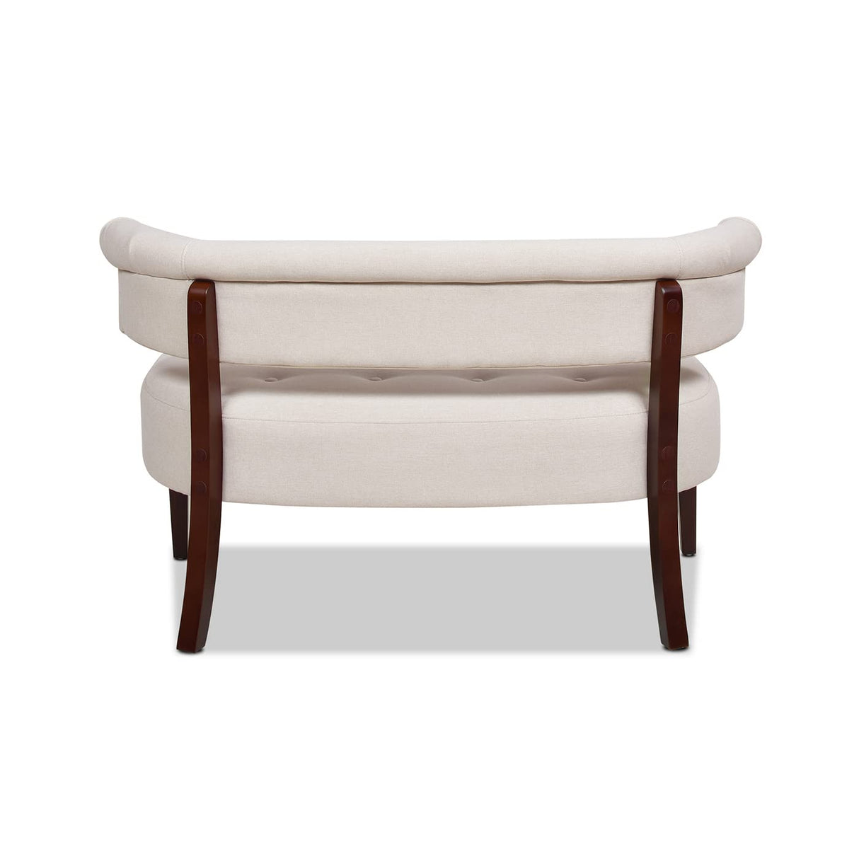 Jennifer Taylor Home Jared Roll Arm Upholstered Tufted Entryway Bench with Back Settee Jennifer Taylor Home