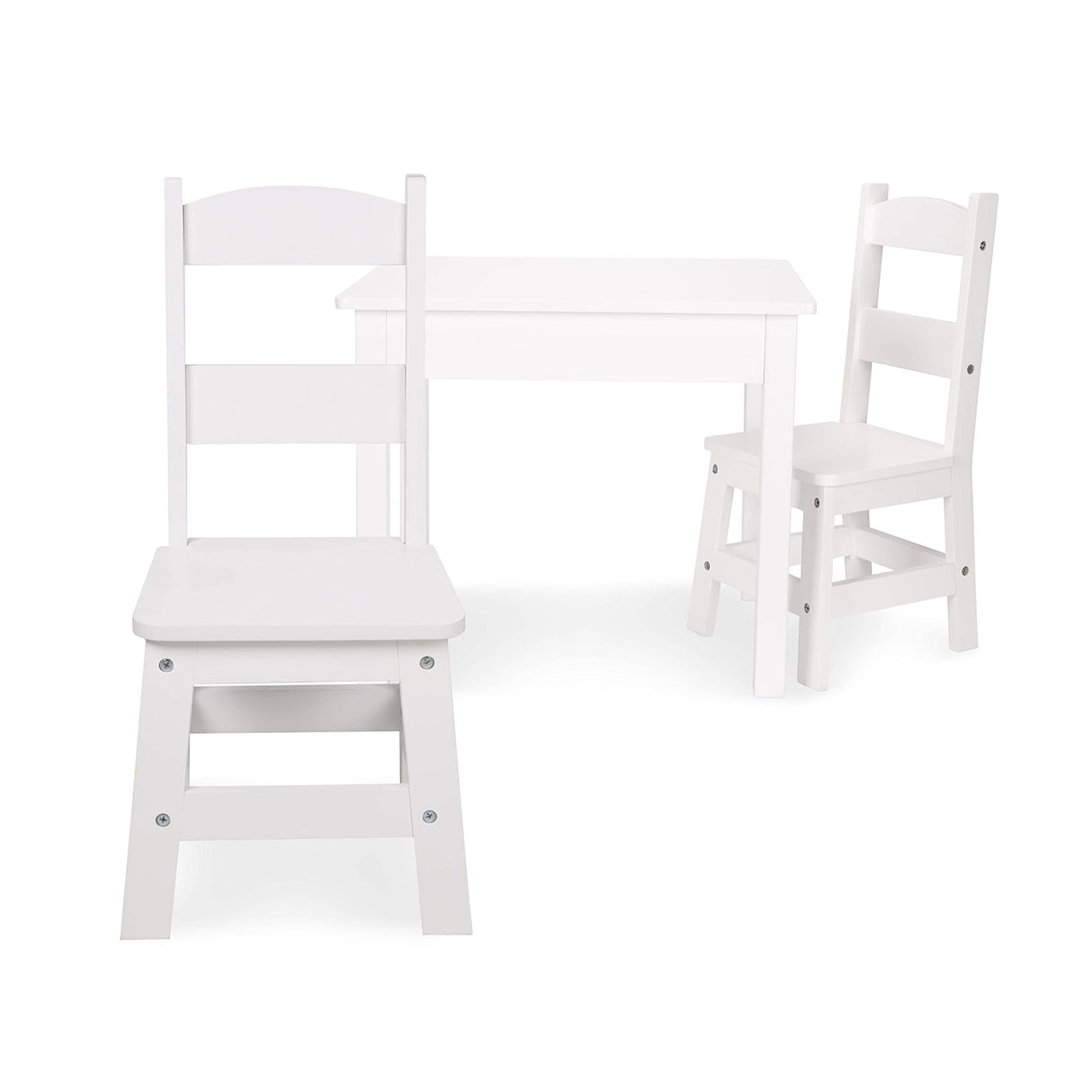 Melissa & Doug Wooden Table & Chairs - White Melissa & Doug