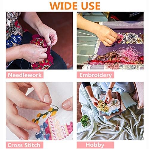 Vilihkc Rainbow Color Embroidery Floss 447 Skeins Per Pack with Cotton for Cross Stitch Threads Bracelet Yarn Craft Floss Embroidery Floss Set Vilihkc