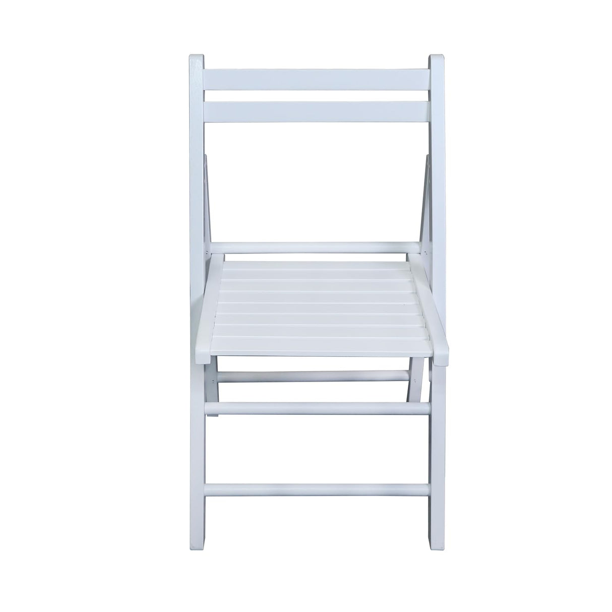 Casual Home Wooden Folding Chairs 2-Pcs Set, 17" W x 18" D x 30.75" H, White Casual Home