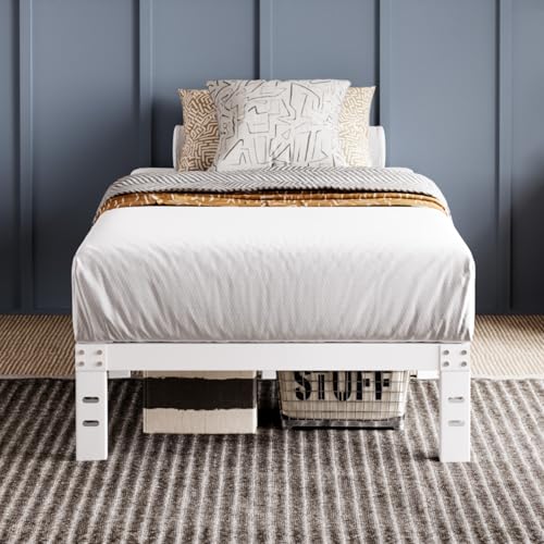 Avenco Metal Platform Bed Frame Twin Size 12 Inch – Noise Free Quiet Design, Heavy Duty Steel Support, Under Bed Storage, Easy Assembly, No Box Spring Needed Avenco
