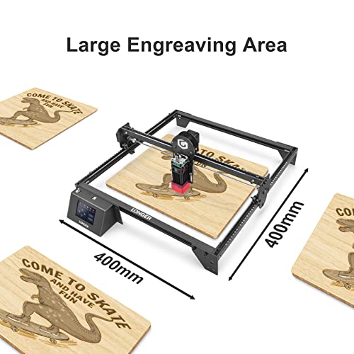 Longer Ray5 Laser Engraver, 10W Laser Cutter, 0.06 * 0.06 mm Precision Laser Engraver for Acrylic, Wood, and Metal with Emergency Stop, 3.5-inch Touch Screen for DIY Longer