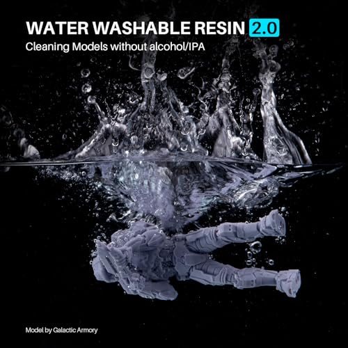 ELEGOO Water Washable 2.0 3D Printer Resin Beige 1000g, Low Shrinkage High Durability 395-405nm Fast Curing 3D Printing Liquid, High Strength and Toughness Resin for LCD/SLA/DLP Resin Printers ELEGOO