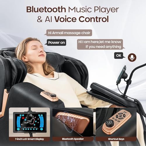 CASINTA 4D Massage Chairs Full Body - 53.5 Extend Sl Track Shiatsu Massage Chair - Zero Gravity Massage Chair,Core Heating & 22 Airbag, Smart Foot Rollers,Ai Voice, Yoga Mode CASINTA