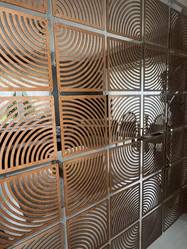 Hanging Wooden Room Divider Panels – CNC Cut Birch Plywood | Decorative Wall Partition | 12 Panels Set Generic
