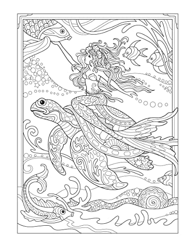Creative Haven Magnificent Mermaids Coloring Book (Adult Coloring Books: Fantasy) Dover Publications