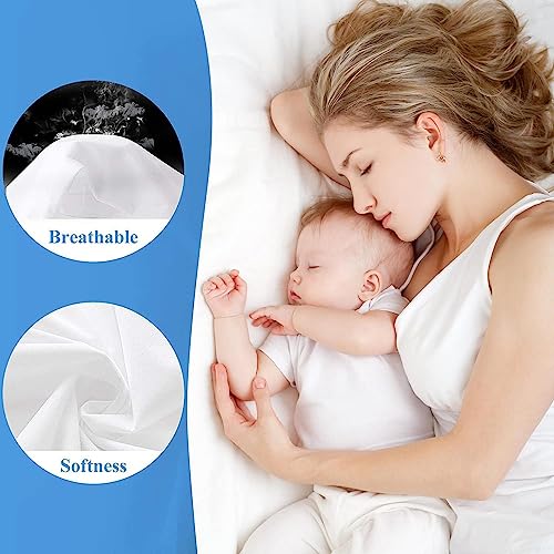2 Pack Softhour Full Size Waterproof Mattress Protector, Stretch to 21'' Deep Pocket, Soft Breathable, Ideal for Home & Commercial Use Softhour
