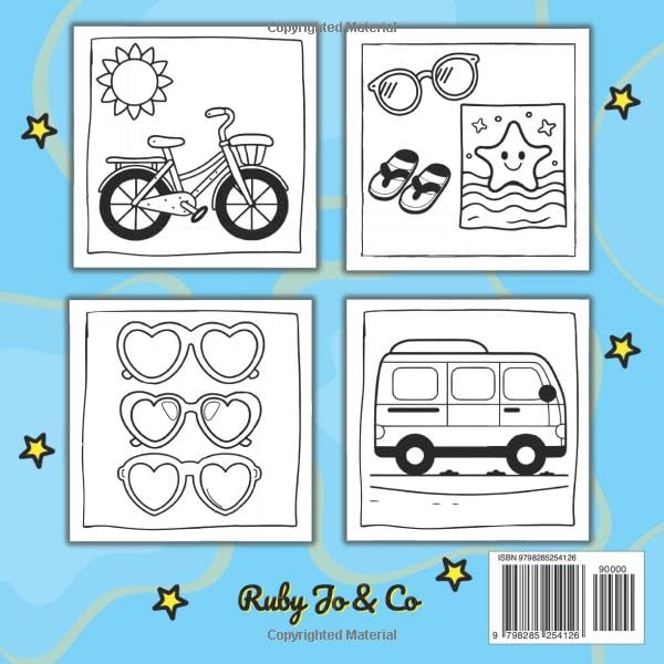 Cozy Girl Summer Coloring Book: A Cute and Easy Summer Coloring Book with 50+ Bold and Simple Pages for Teens and Adults WoodArtSupply