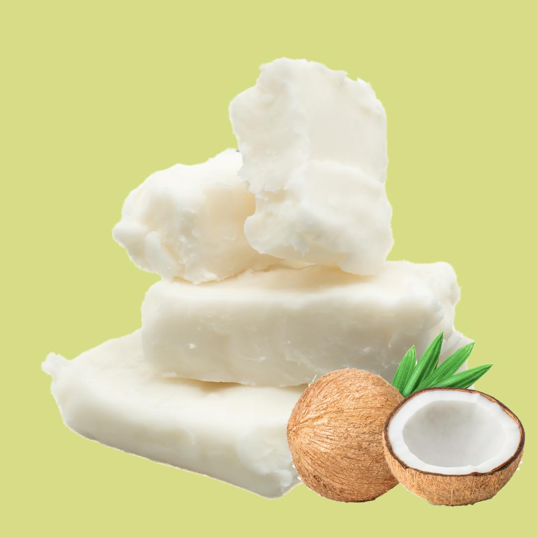 FLEUR DE SPA True Coconut Premium All-Natural Coconut Wax Blend for Luxurious DIY Candle Making - Made in The USA (1 Pound bar) fleur de spa