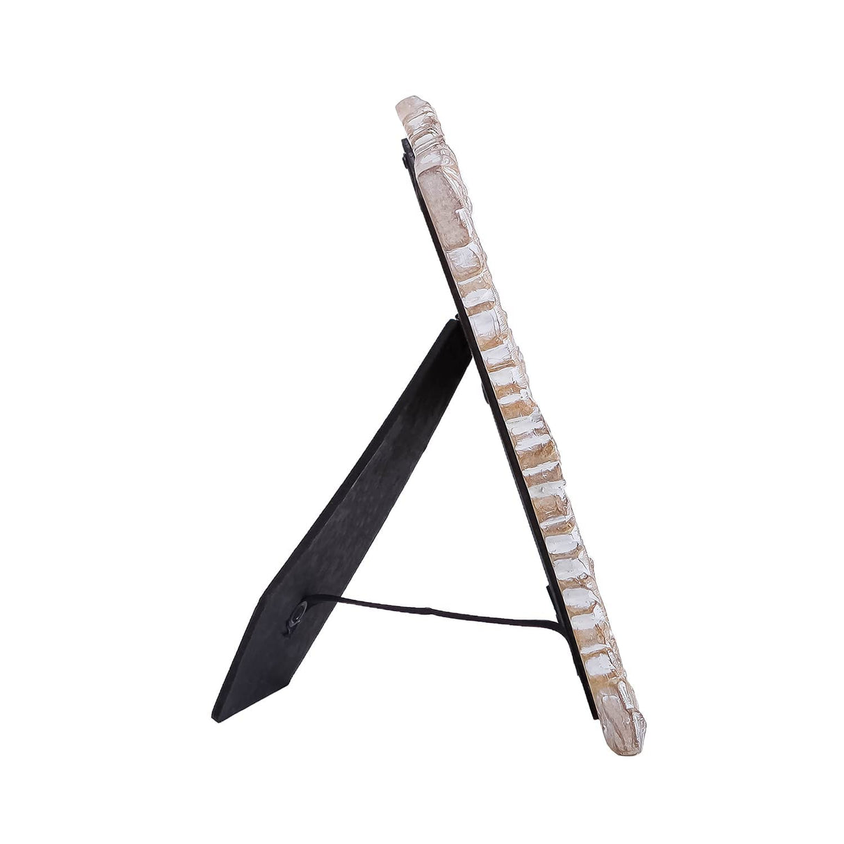 NIKKY HOME Farmhouse Boho Style Floral Picture Frame 4x6 Rustic Resin Photo Frame with Distressed White Finish, High Definition Glass for Table Top Display NIKKY HOME