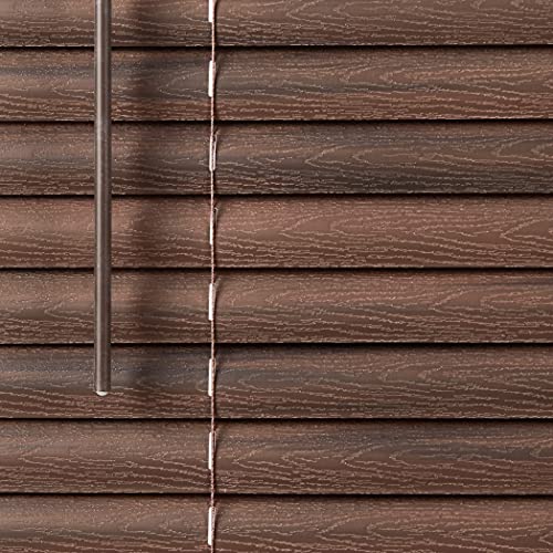 Achim Home Furnishing Cordless GII Luna 2" Slat Mahogany Venetian Window Blinds 39" W x 64" L PowerSellerUSA